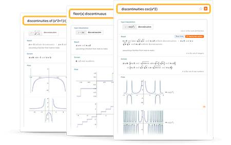Discontinuity Calculator: Wolfram|Alpha